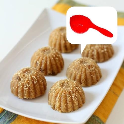 ERZA Homemade Stuffed Gujiya Samosa Kachori Maker | Easy Dumpling Pie Mould with Ladoo Mould & Spoon Combo | Kitchen Tool for Pastry Momos Snacks Pie Making | Multicolor Set of 4 Pieces - Image 3