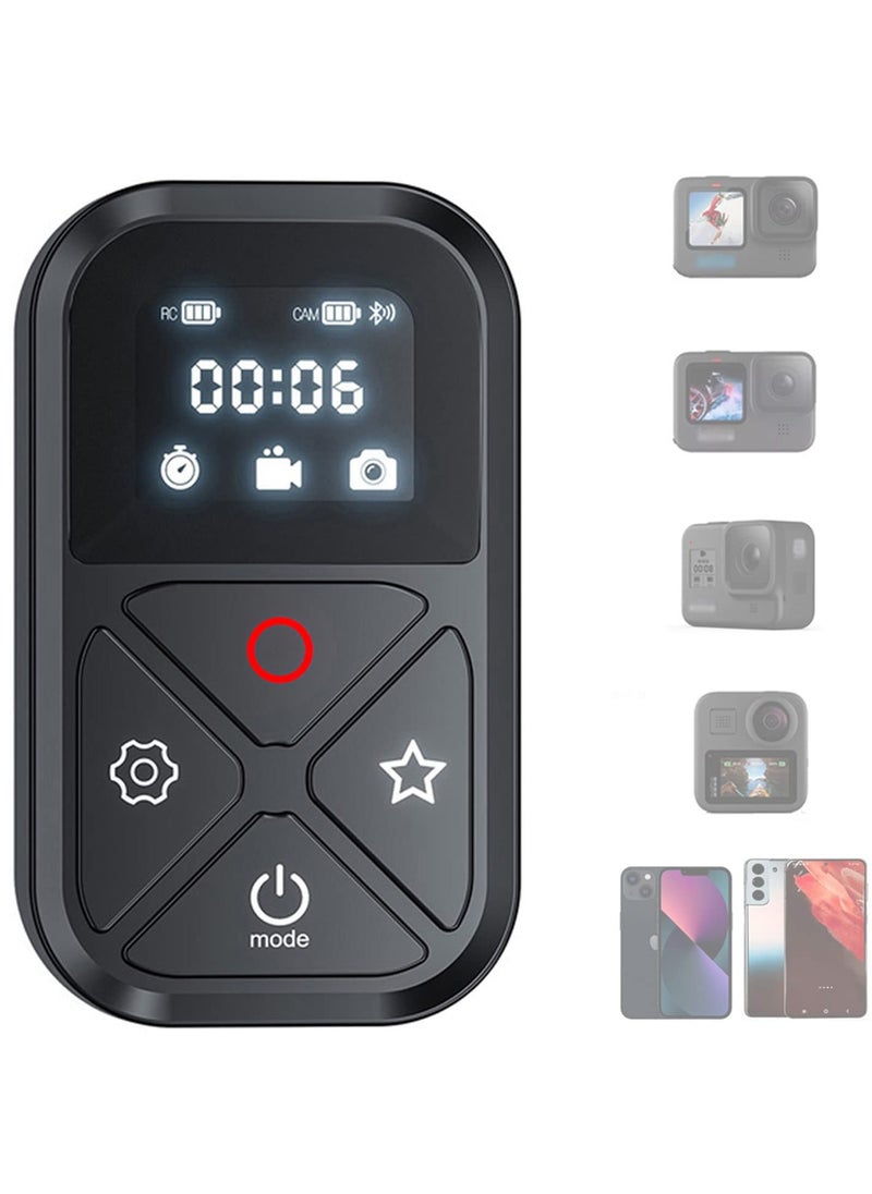 SYOSI Smart Wireless Remote Control for GoPro Max Mini Hero 12 Hero 11 Hero 10 Hero 9 Hero 8, with LCD Indicator Magnet Charger Port Hand Strap for Go Pro 11 12 10 9 8, Camera Accessories (Black)  - Image 1