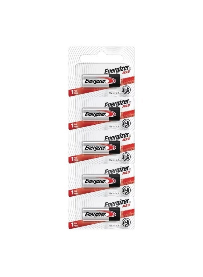 Energizer A23 12V Alkaline Battery Pack of 5 - Image 1