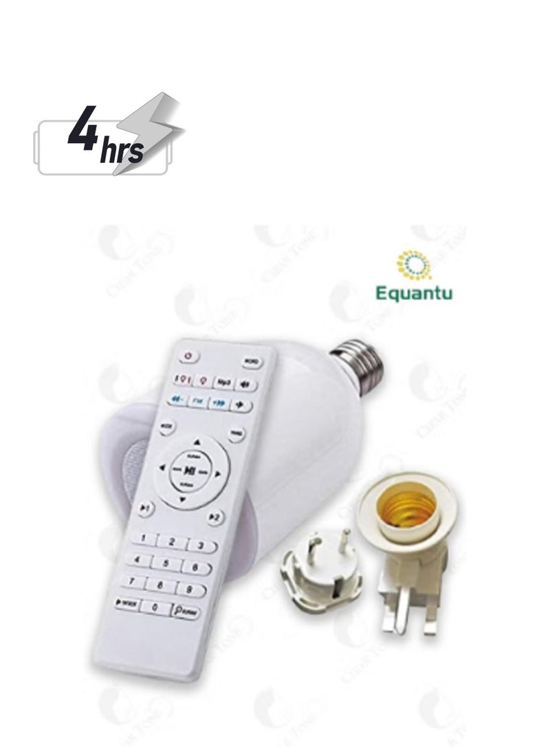 Equantu Quran Bluetooth LED Moon Lamp Speaker with Remote Control and Translation Function in Great Sound Quality and Long Battery Life White  - Image 1