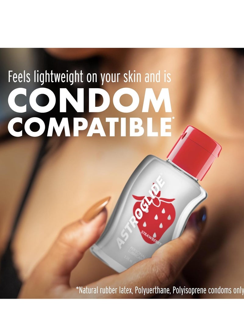 استروجليد مزلق سائل باساس مائيي بالفراولة من استروجلايد، 2.5 اونصة سائلة - Image 4