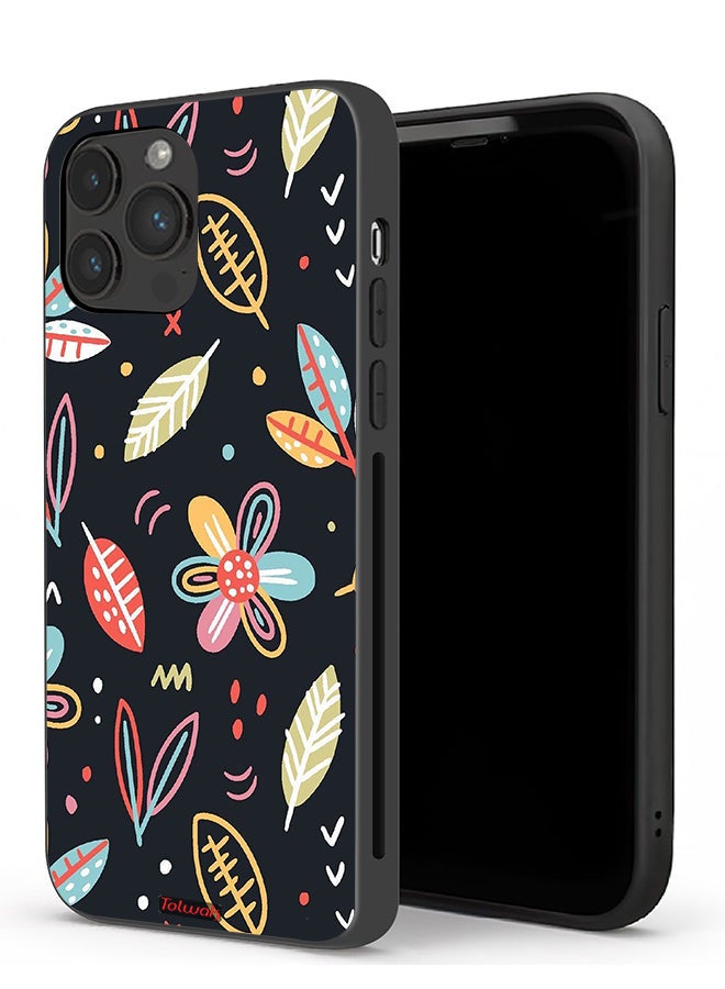 Tolwak Apple iPhone 13 Pro Protective Case Flowers And Leaves Abstract Art - Image 1