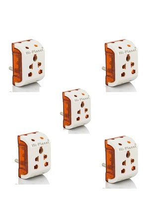 HiPlasst 3pin Multiplug Socket Adapter Pack of 5 5Way Socket Adaptor for 2pin 3pin Plug Tops USA to India Converter Plug - pzsku/Z0194839C98100B65F603Z/45/1746562264/841722f2-ed08-4d65-b871-8713f358ee3a