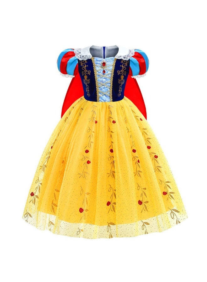 NIBEMINENT Snow White dress for girls, children's performance costume, baby's birthday puffy dress, autumn and winter Halloween costume - Image 1