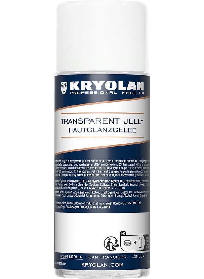 Kryolan Transparent Jelly 100ml – Multi-Use Makeup Gel for Skin Shine, Gloss & Special Effects