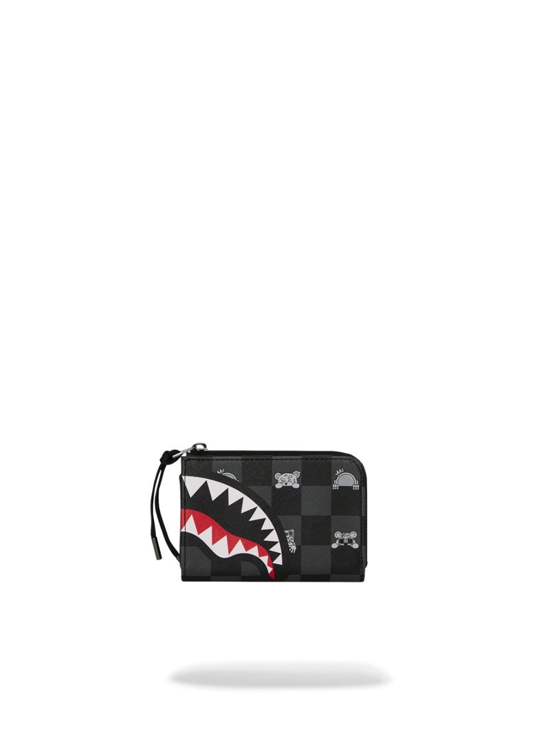 SPRAYGROUND محفظة رمادية بشخصية تراقب - Image 3