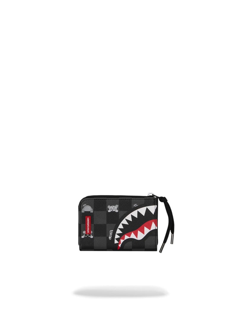 SPRAYGROUND محفظة رمادية بشخصية تراقب - Image 1