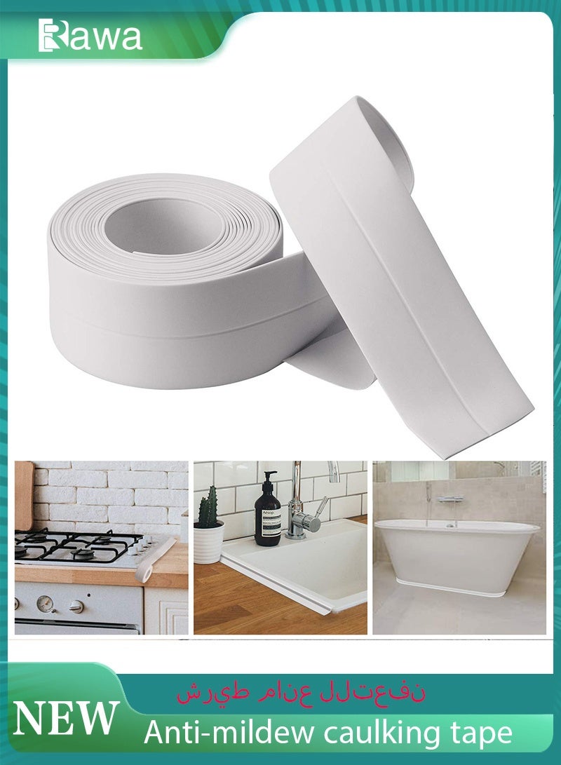 Rawa Caulk Tape Sealant Strip for Bath Kitchen, Waterproof and Mildewproof Sealant Tape, Wall Sealing Tape Caulk Sealer, Caulk Strip, Shower Tile Sealer - Image 1