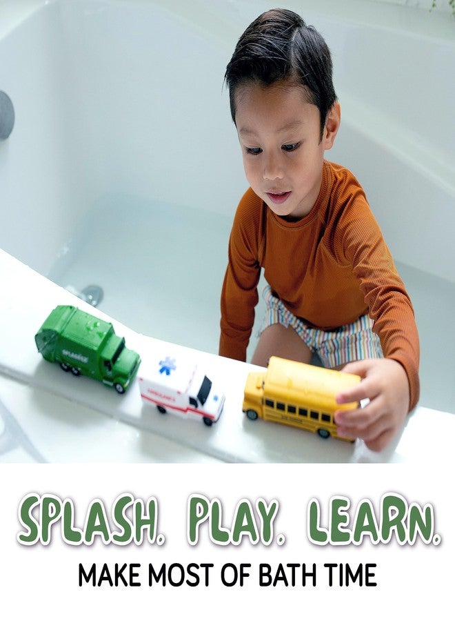 SplashEZ Mold Free Car Bath Toys for Kids | Toddler Bath Toys with No Hole for Water | Vehicles Set Ideal Size for Little Hands | Safe, Durable for Endless Tub Fun | Great for Boys & Girls Ages 0+ - Image 3