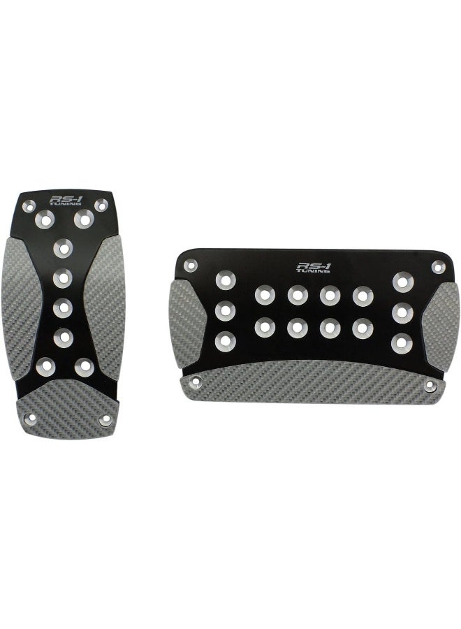 Pilot Automotive PM-230EZ Aluminum and Rubber Pedal Pad Set for Automatic Transmissions - Image 1