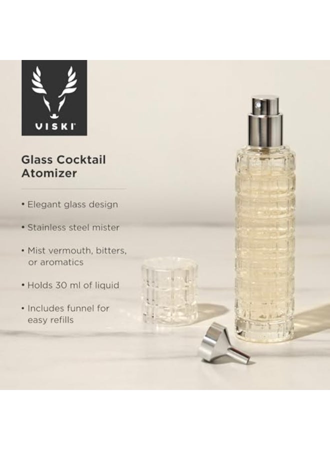 Viski Martini Atomizer Perfect for Vermouth or Bitters Travel Spray Bottle Travel Fragrance DIY Refillable Bar Sprayer Stainless Steel Bar Accessory 30 ml - Image 4