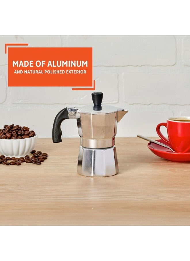Imusa Imusa Aluminum Espresso Stovetop 1-Cup Coffeemaker, Silver  - Image 4