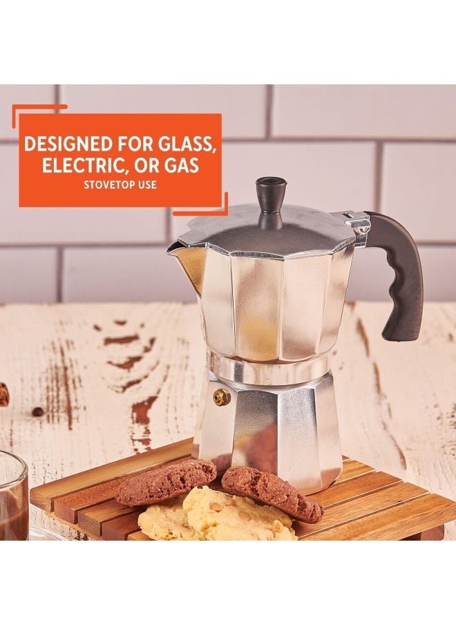 Imusa Imusa Aluminum Espresso Stovetop 1-Cup Coffeemaker, Silver  - Image 5