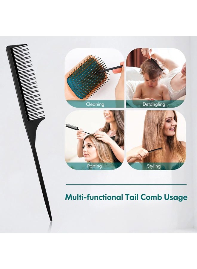 URTHEONE Hair Brush,Hair Brushes for Women Men Kids,Natural Wooden Paddle Detangler Brush and Small Travel Styling Brush Set for Curly Thick Thin Fine Wet Dry Hair Detangling Smoothing Massaging Blowdrying - Image 5