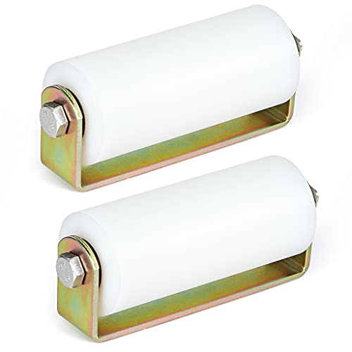 Skelang Slide Gate Guide Roller 6 Inches, Rolling Gates Guider with C Bracket, Nylon Sliding Gate Roller, Post Welded Assembly, Pack of 2 - Image 1