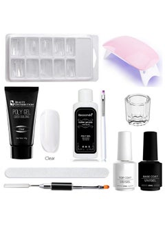 BOOBEEN 10 IN 1 Poly Nail Gel Extension Kit, UV Nail Lamp, Builder Gel, Slip Solution, Clear polygel, Gel Brush, Spatchula, Dappen dish, 100ML Slip solution, Top Coat Base Coat , Tips Nail Art Kit - pzsku/Z019500D408129A63B7ECZ/45/_/1738306210/4d5737e0-2785-4f02-bd9c-b41f183b2303