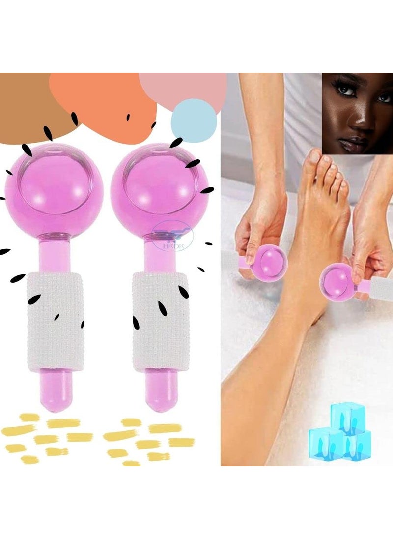 HRDR HRDR Facial Massage Ice Ball Face Roller Massager Ball Ice Globes for Face and Eyes Puffiness Relief Ice Hockey Energy Ball  - Image 1