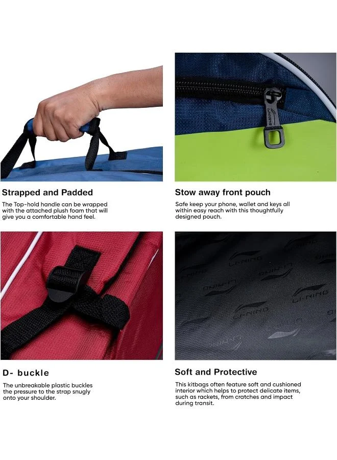 لي-نينج حقيبة رياضية لي نينغ بوليستر بسحاب ثلاثي للريشة الطائرة