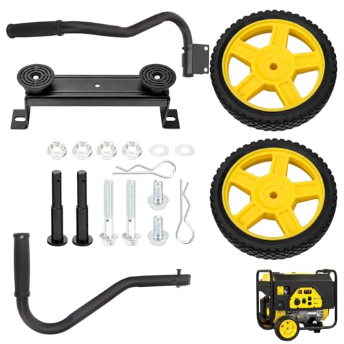 KitchenKipper 40065 Generator Wheel Kit for Champion 2800-4750-Watt Generators with Folding Handle and Never-Flat Tires - Image 1