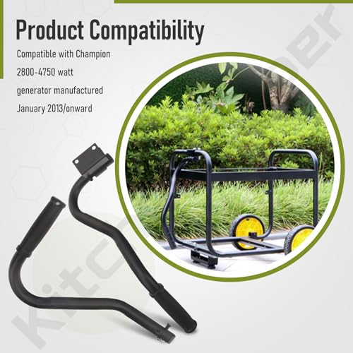 KitchenKipper 40065 Generator Wheel Kit for Champion 2800-4750-Watt Generators with Folding Handle and Never-Flat Tires - Image 5