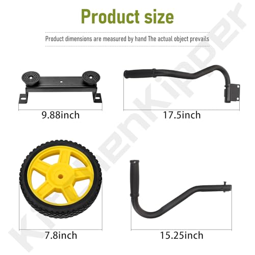KitchenKipper 40065 Generator Wheel Kit for Champion 2800-4750-Watt Generators with Folding Handle and Never-Flat Tires - Image 2