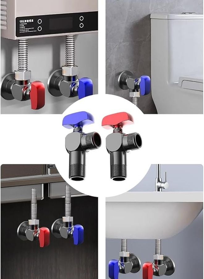 تلبيس صمامات سخانات المياه بربع دورة 1 2 بوصة خيوط سهلة الاستخدام للشقق - Image 4