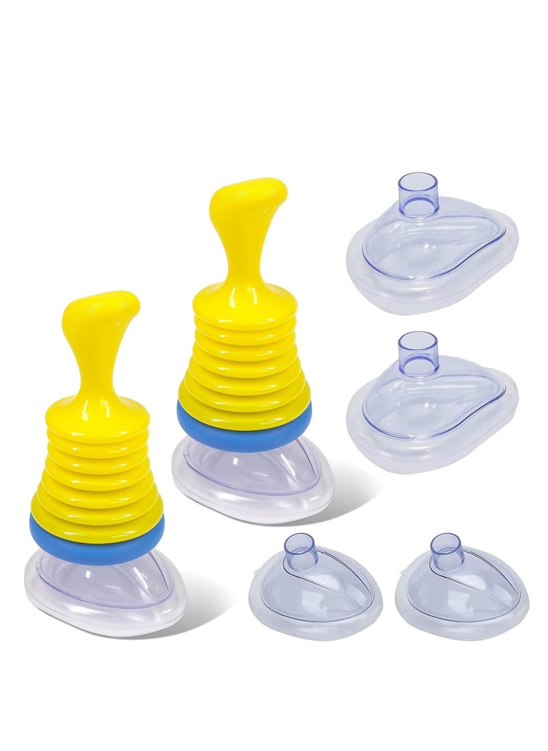 ULHYC - Choking rescue device, portable airway aid, first aid device for children and adults, with 4 masks of different sizes - Image 1