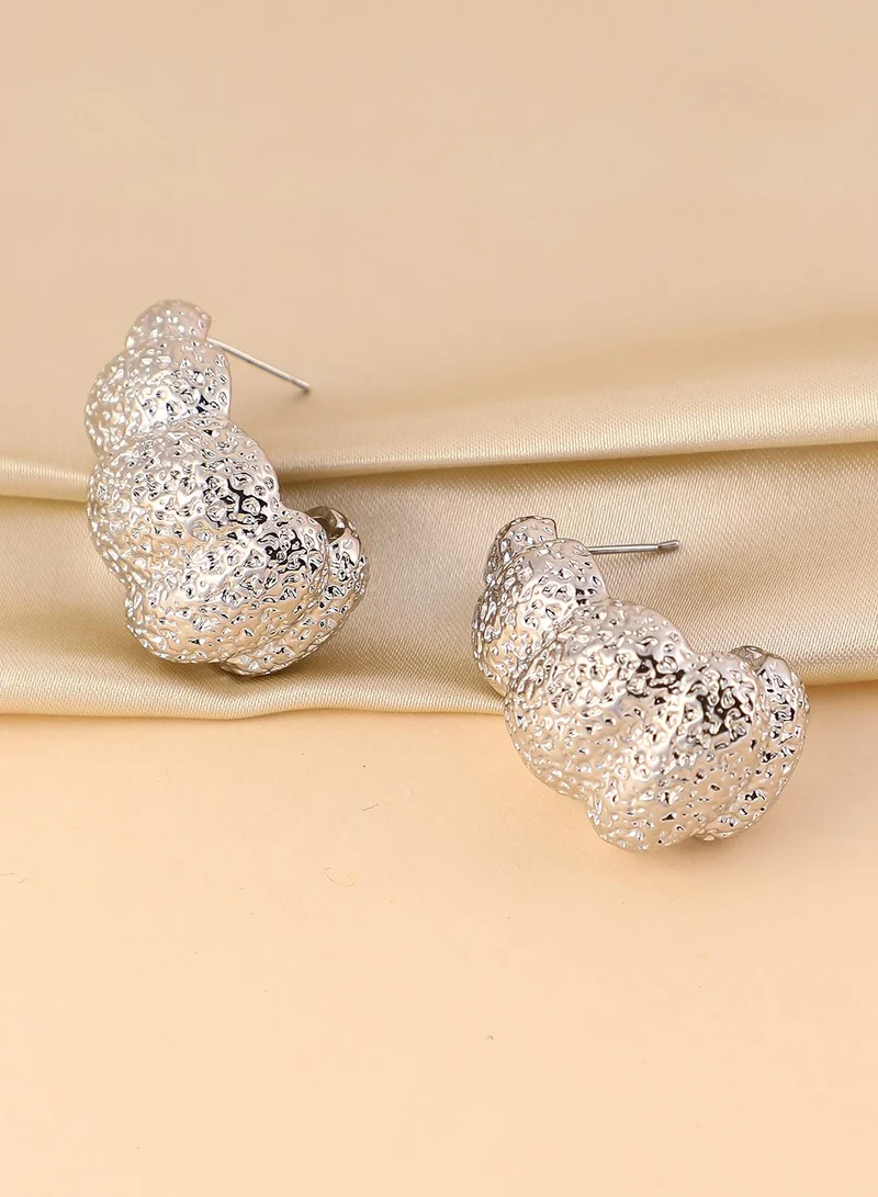 سوهي Women's The Dented-Swirl Hoop Earrings