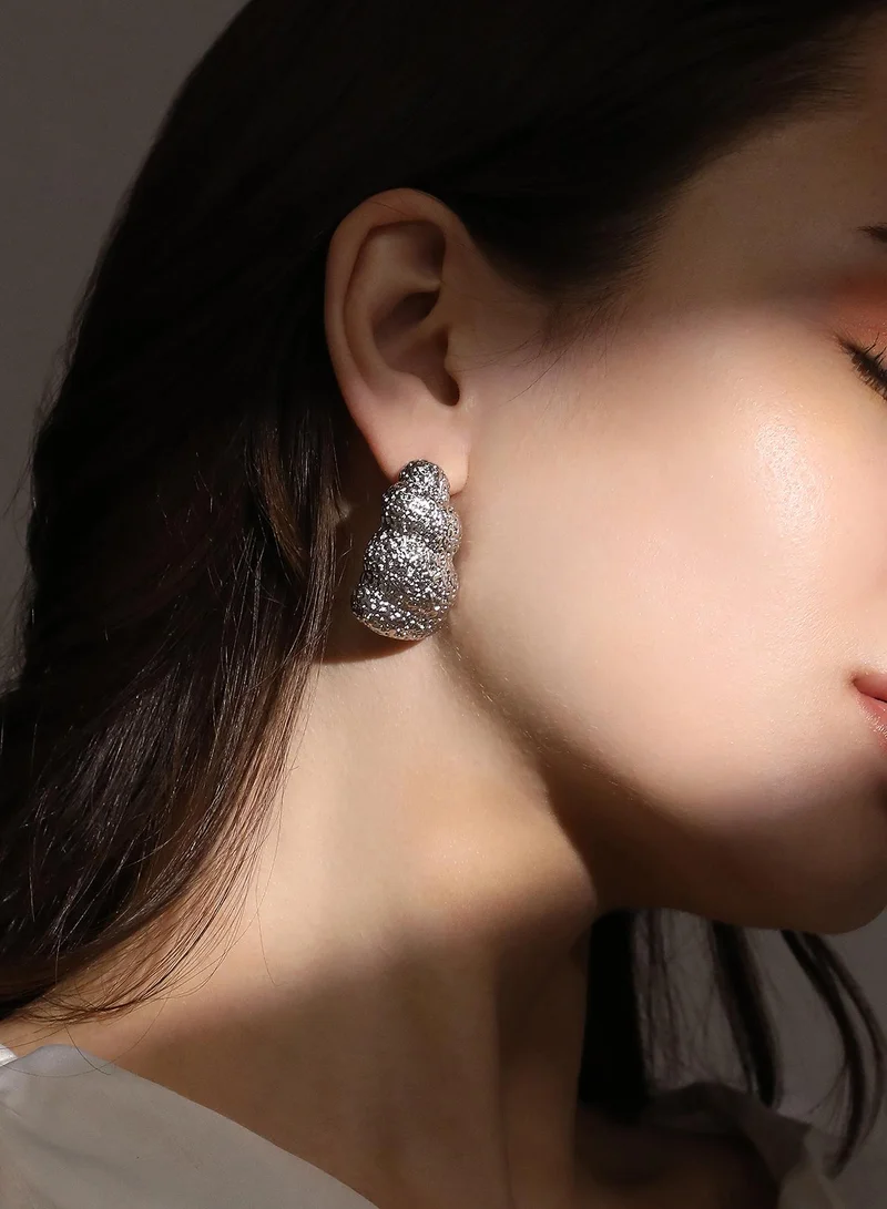 سوهي Women's The Dented-Swirl Hoop Earrings