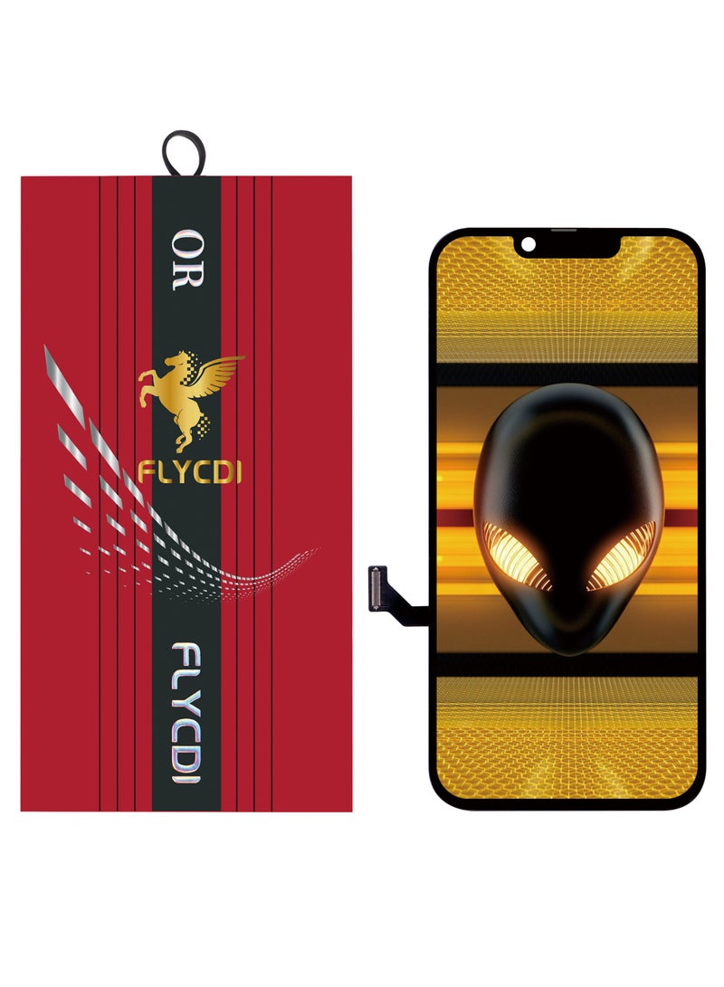 FLYCDI iPhone 14 Soft OLED, LCD Display Screen Replacement Kit with Installation Tools, High Brightness, Wide Color Gamut - Image 1