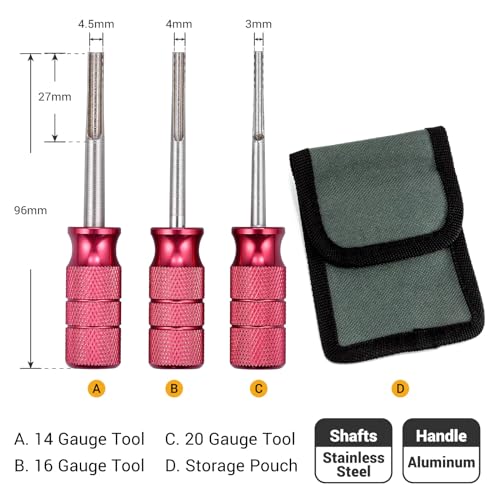 EWK 3 Pcs Deutsch Terminal Removal Tool Kit 14, 16 & 20 Gauge - Image 2