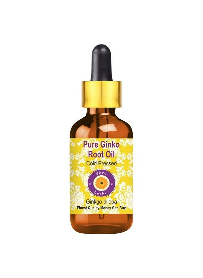 Deve Herbes - Pure Ginko Root Oil (Ginkgo Biloba) With Glass Dropper Natural Therapeutic Grade Cold Pressed 50Ml - Image 1