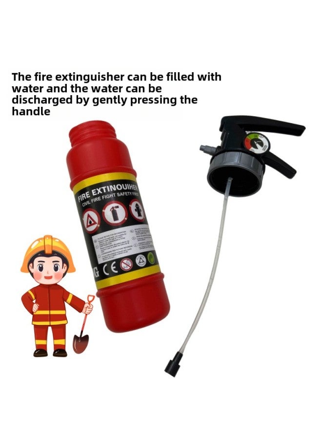 Children's Play-house Toy Mini Firefighter Suit Toy Simulation Fire Fighting Toy Kindergarten Show-Color:001 Firefighting Two-piece Set★Play House Toys (without Real Functions)-Specifications:Red Fire Hat - Image 4