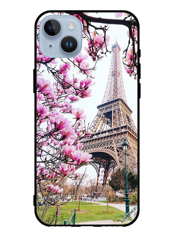 Covernex Protective Case Cover For Apple iPhone 14 Plus Flowers & Eiffel Tower - Image 1