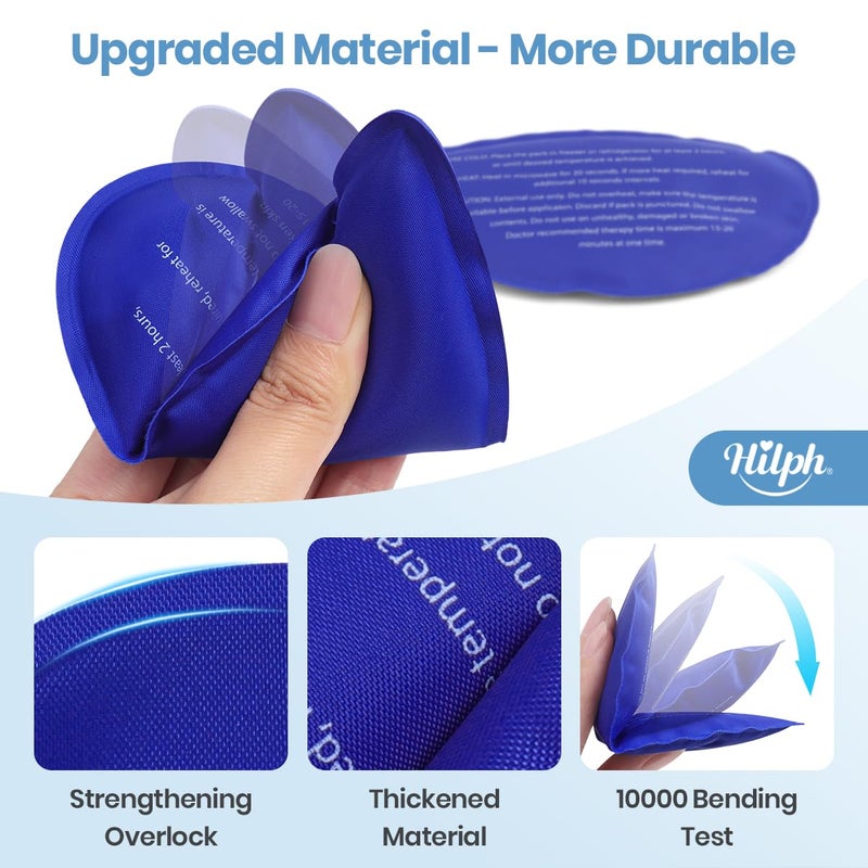 Hilph Face Ice Pack Wisdom Teech Ice Pack Head Wrap for Facial Oral Surgery Pain Relief for TMJ, Jaw Ice Wrap with 4 Hot Cold Gel Packs Reusable for Tooth Extraction & Teeth Removed, Tonsil Blue - Image 4