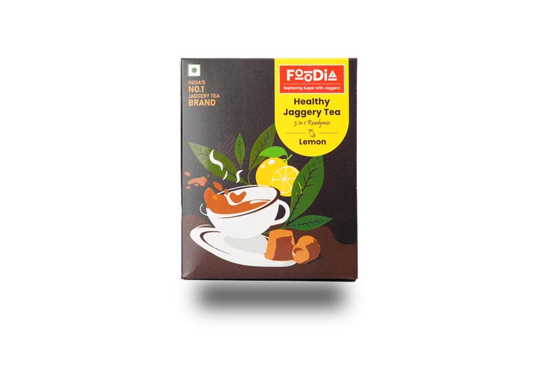 FOODIA Lemon Jaggery Tea for Tea lover (400 gm) - Image 1