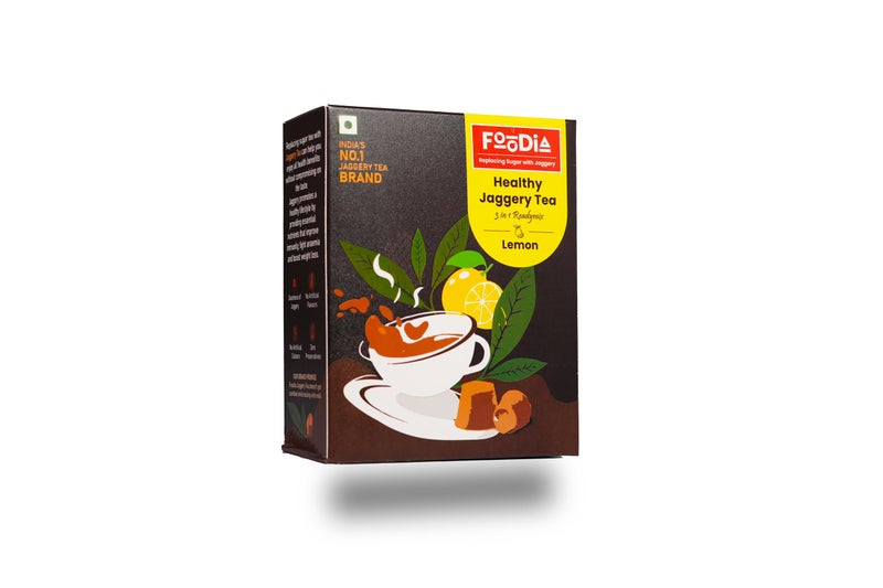 FOODIA Lemon Jaggery Tea for Tea lover (400 gm) - Image 2