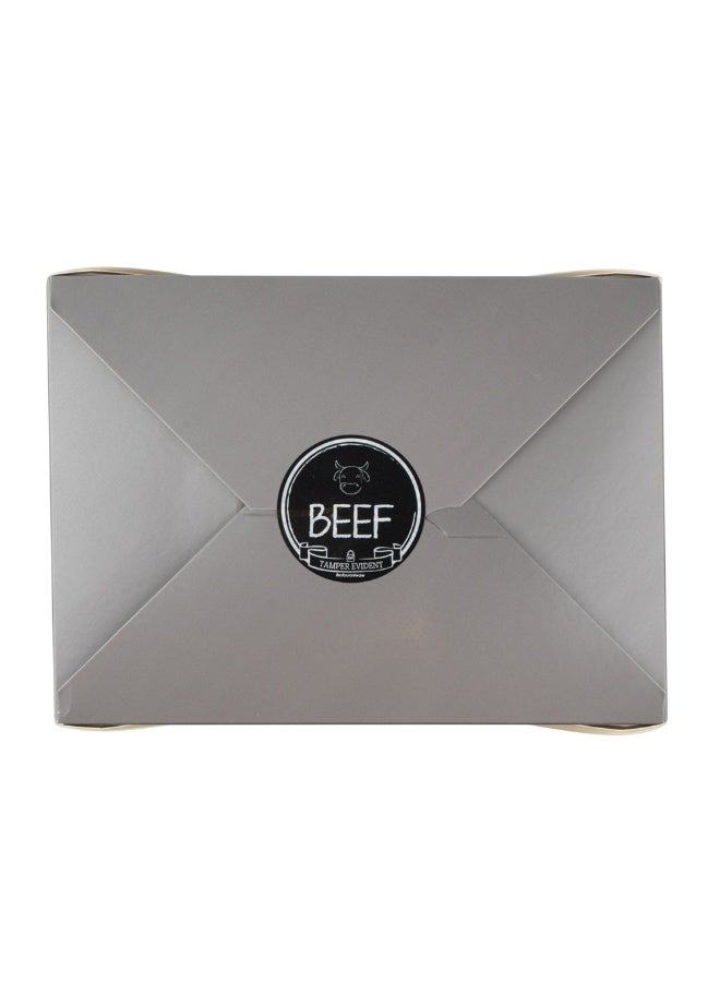 Restaurantware ملصقات Label Tek بحجم 2 بوصة مقاومة للتلاعب للحوم البقر، 500 ملصق ختم مقاوم للتلاعب - تصميم سبورة، لتوصيل الطعام بأمان، باللون الأسود مع خط أبيض ملصقات بلاستيكية للوجبات الجاهزة - Image 2