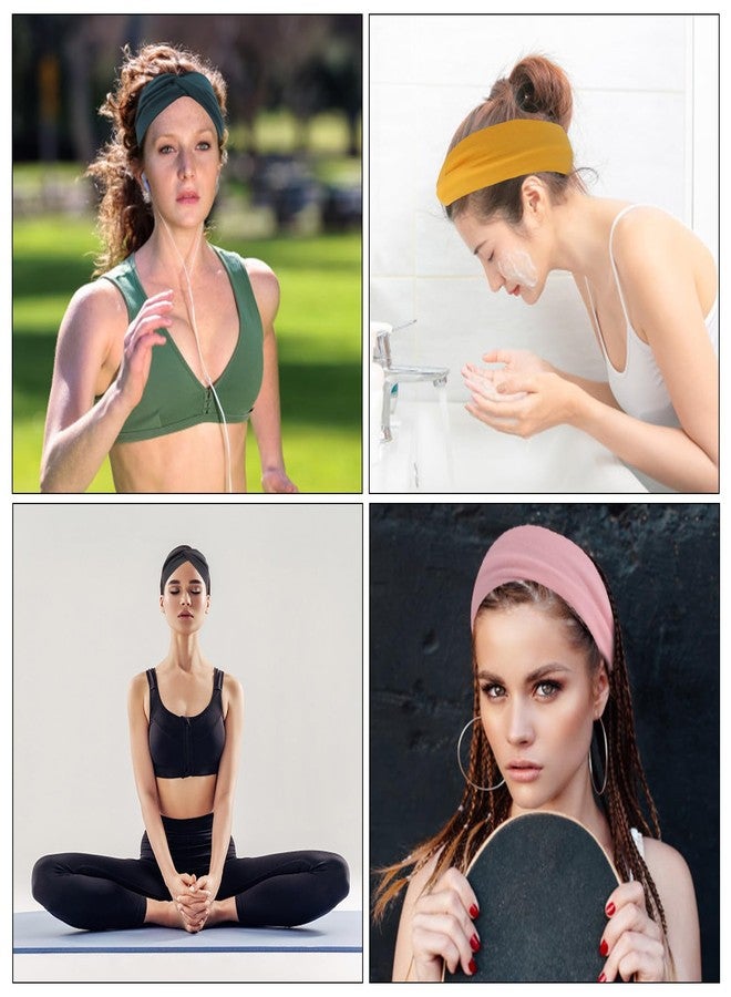 KIUEZIR 6 Pack Stretchy Wide Twist Knot Headbands - Non-Slip Fabric Hair Bands for Face Washing Makeup Yoga & Workouts - Image 5