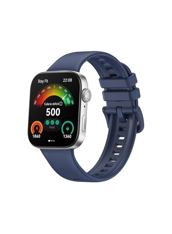 أساور لساعة هواوي فيت 3، حزام بديل من الفولاذ المقاوم للصدأ المغناطيسي مع إغلاق مغناطيسي لساعة هواوي فيت 3 للرجال والنساء، (أزرق)