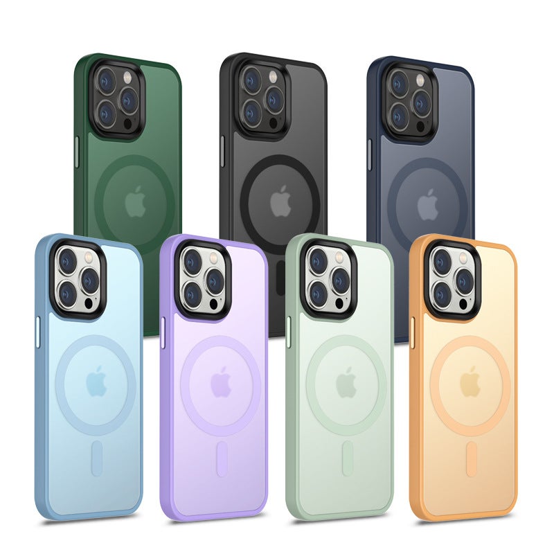 For Apple 15 Mobile Phone Advanced Sense Case iPhone Skin Sense Magnetic Absorption 14 Mobile Phone Case 13 Frosted Drop-resistant Protective Case - Image 4