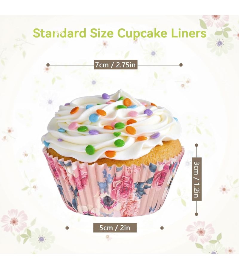 200pcs Assorted 4 Styles Paper Cupcake Cups 5x3cm for Baking Celebrations - Image 4