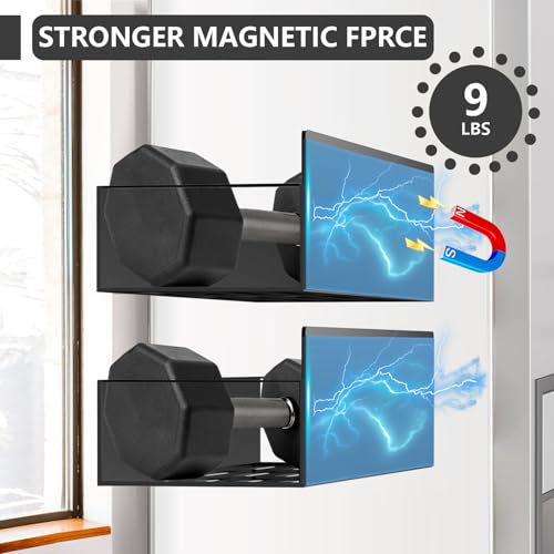 SMRCAD Magnetic Spice Rack Organizer for Fridge Seasoning Organizer for Kitchen storage with Screw Magnetic Shelf with Hook for Refrigerator and Oven (6pack) - Image 4