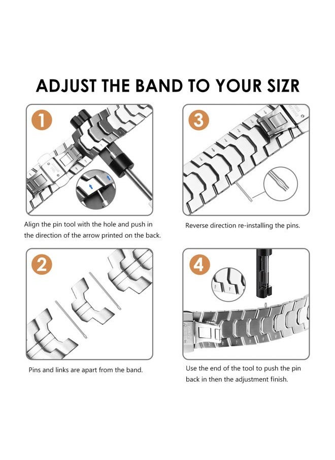 CHANCHY - Stainless Steel Band for Apple Watch Ultra 2, Series 10, SE2, 49mm, 46mm, 45mm, 44mm, 42mm, Metal Strap with Folding Clasp (Gold, 49mm) - Image 1