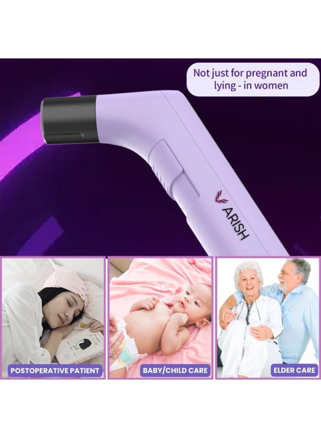 Portable Bidet , Portable Travel Bottle Handheld Personal Sprayer, electric sprayer Travel Camping Bathroom Personal Hygiene (Lilac Blue Electric Bidet, 1.2m Hose Pipe)  - Image 4