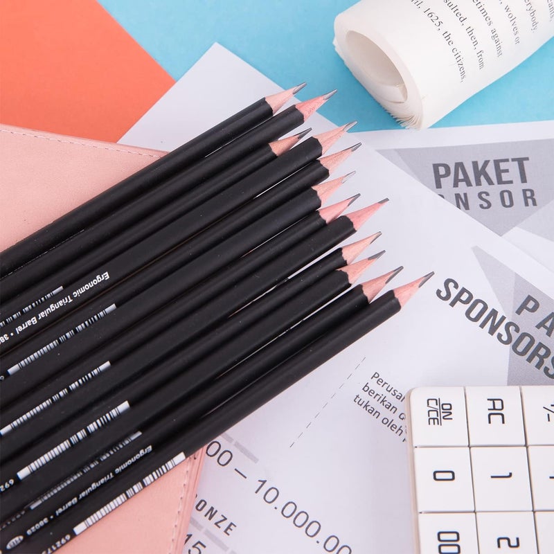 Deli Hb Graphite Pencil 12-Pieces, Black - Image 2