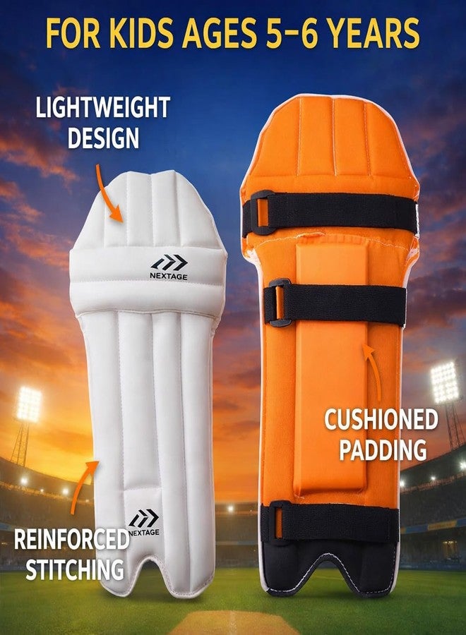 Nextage Kids Cricket Leg Guard | Mini Batting Pads for Boys (Age 5-6 Years) | Lightweight & Comfortable Protective Gear for Junior Players | Small Size Leg Pads for Beginner Cricketers - Image 2