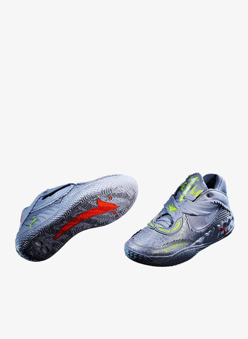 Puma Vibrant Silver-Yellow Alert-Glowing Red MB.05 Metallic Basketball Shoes Unisex for Men | Best Price UAE