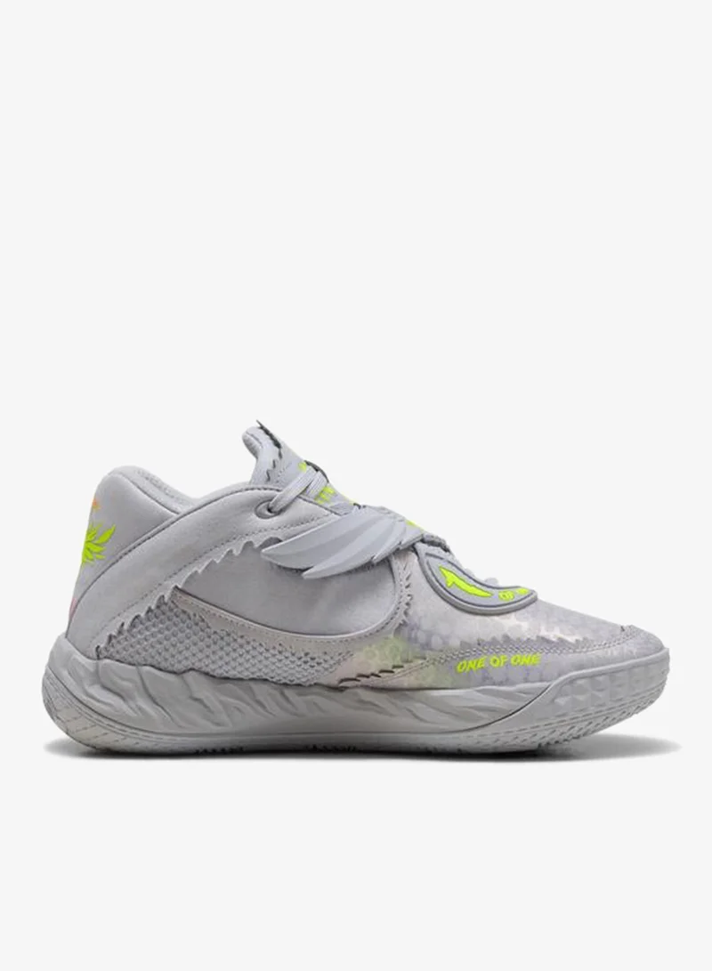 Puma Vibrant Silver-Yellow Alert-Glowing Red MB.05 Metallic Basketball Shoes Unisex for Men | Best Price UAE