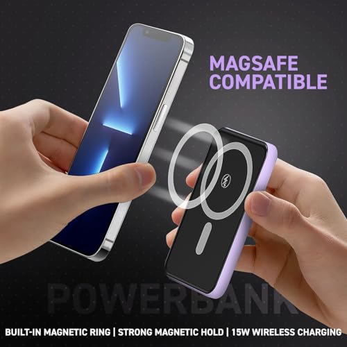 E GATE 120 PW Wireless Power Bank 10000mAh Fast Charging| QC+PD Fast Charger - 22.5W Wired & 15W Wireless powerbank for Android, iPhone 12 & Above | with Magnetic Ring | Metallic Finish - Image 3